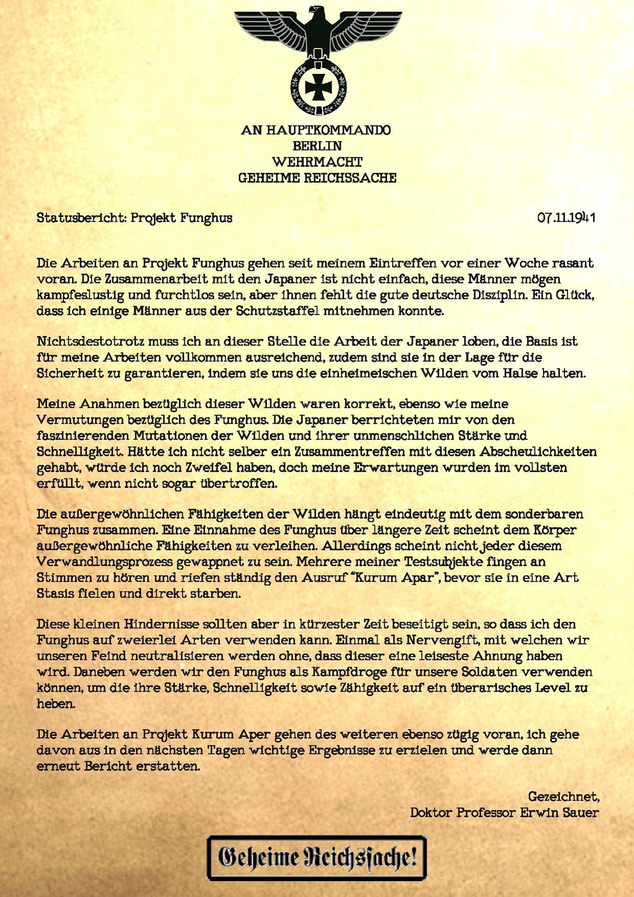 Aufzeichnung Sauer I